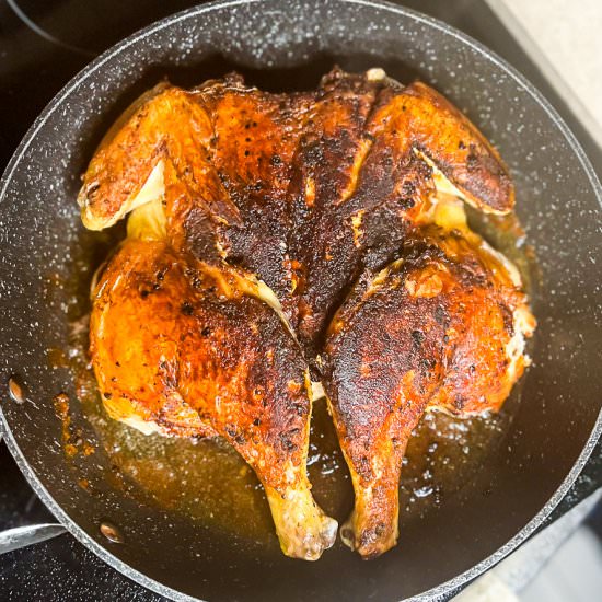 Brick Chicken - Recipe photo by Lisa G Cooks