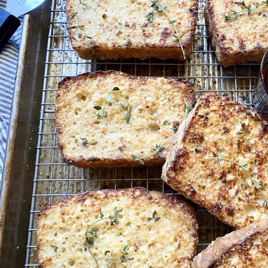 Broiled Savory French Toast - Recipe photo by ahintofrosemary