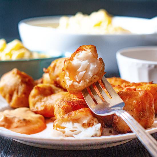 Easy Beer Battered Cod Nuggets - Recipe photo by MyLifeCookbook