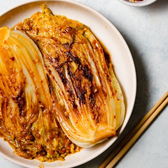 Miso Garlic Butter Chinese Cabbage - Recipe photo by etfoodvoyage