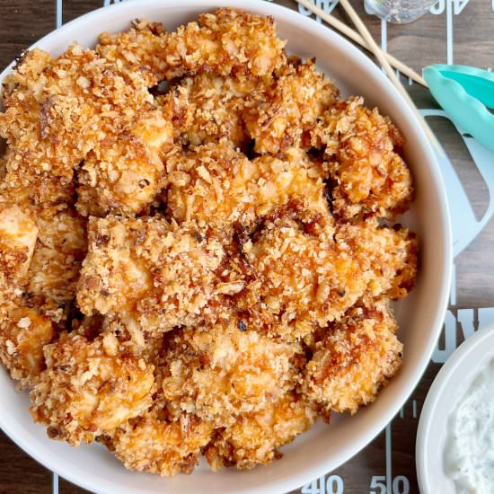 Crispy Onion Baked BBQ Nuggets - Recipe photo by theyummymuffin02
