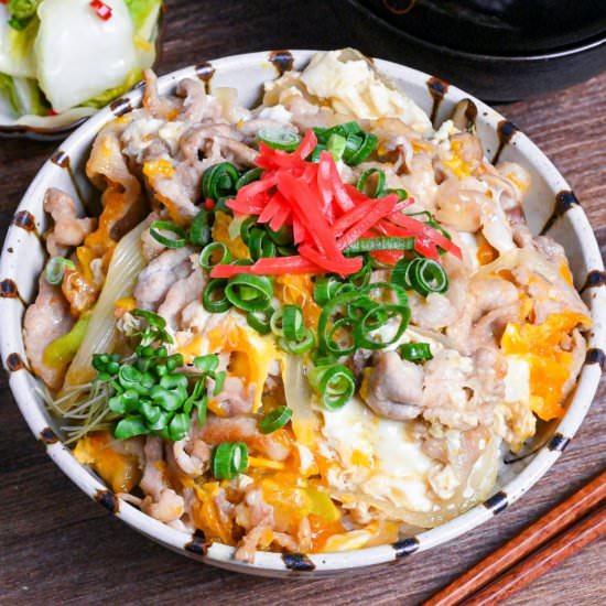 Pork & Egg Bowl (Tanin Don) - Recipe photo by Sudachi Recipes