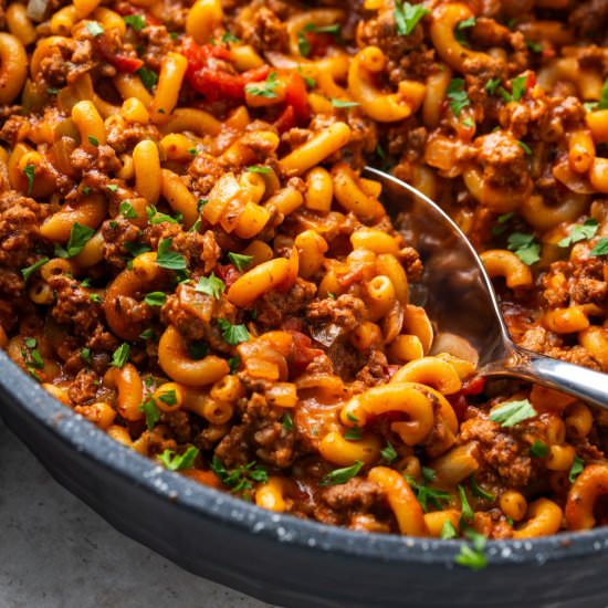 One Pan Goulash - Recipe photo by Family Food on the Table