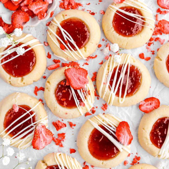 Strawberry Thumbprint Cookies - Recipe photo by bakerstable
