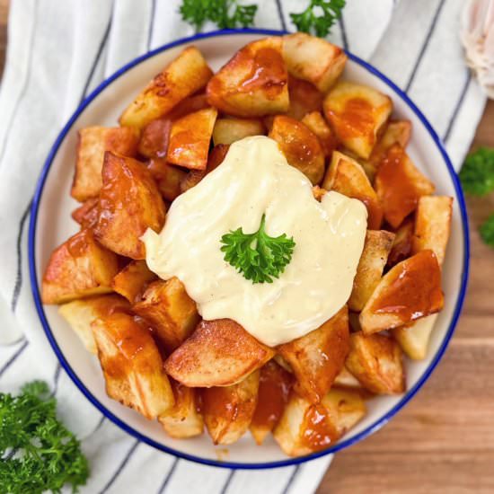 Patatas Bravas from Barcelona Spain - Recipe photo by Spain on a Fork