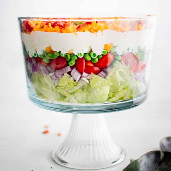Seven Layer Salad - Recipe photo by theforkedspoon