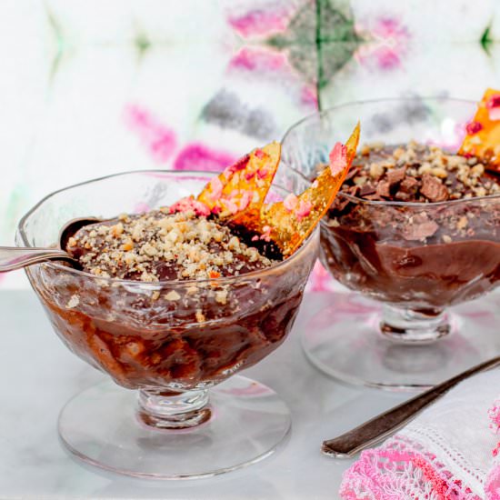 vegan milk chocolate pudding - Recipe photo by a zest for life