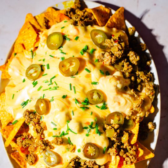 Loaded Air Fryer Nachos with Beef - Recipe photo by tiffinandteaofficial