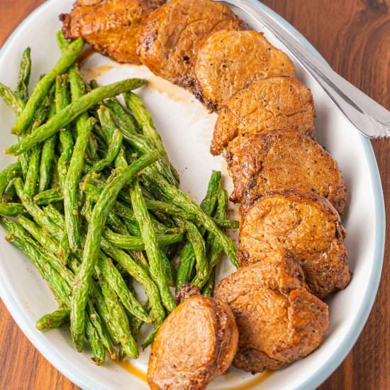 Air Fryer Pork Tenderloin Medallion - Recipe photo by debsdailydish