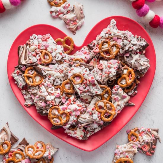 Valentine's Bark - Recipe photo by nourishandfete