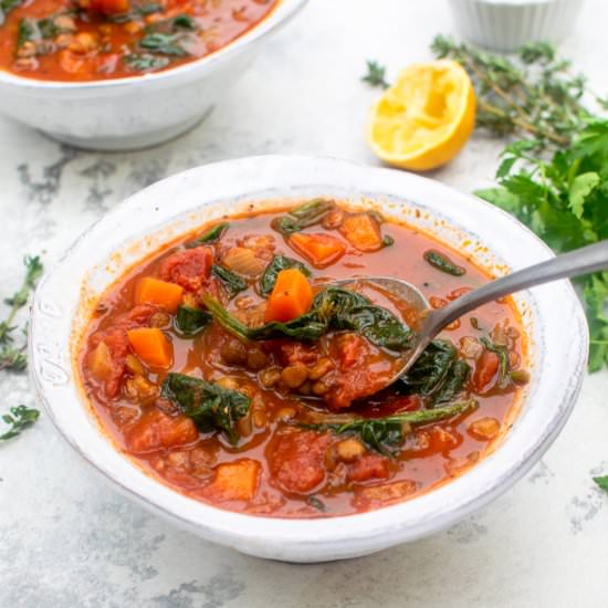 Green Lentil Soup - Recipe photo by theflexitarian