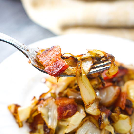 Keto Cabbage and Bacon Side Dish - Recipe photo by MyLifeCookbook