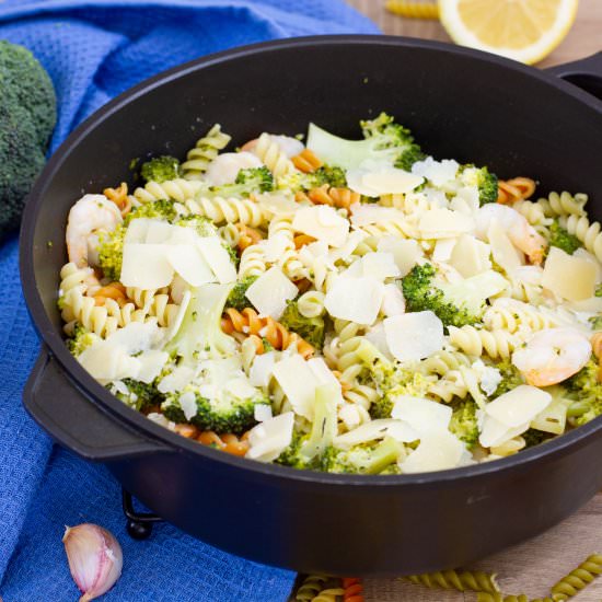 Pasta with broccoli and prawns - Recipe photo by mecooks.com