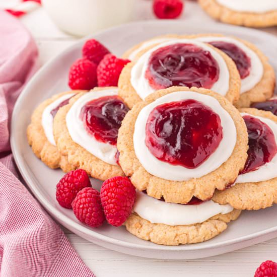 Raspberry Cheesecake Cookies - Recipe photo by KyleeCooks