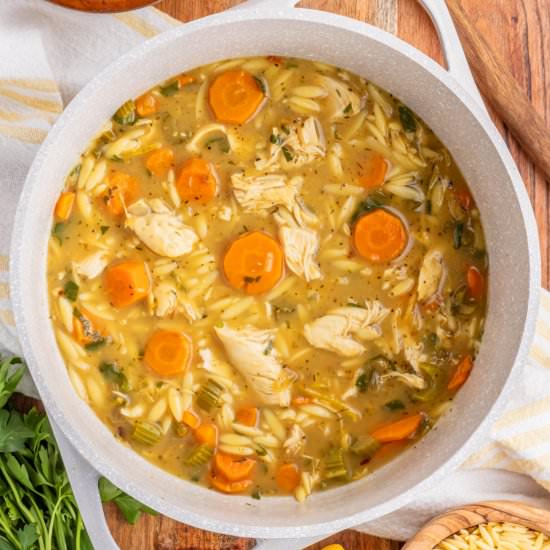 Lemon Chicken Orzo Soup - Recipe photo by Melissassouthernstylekitchen
