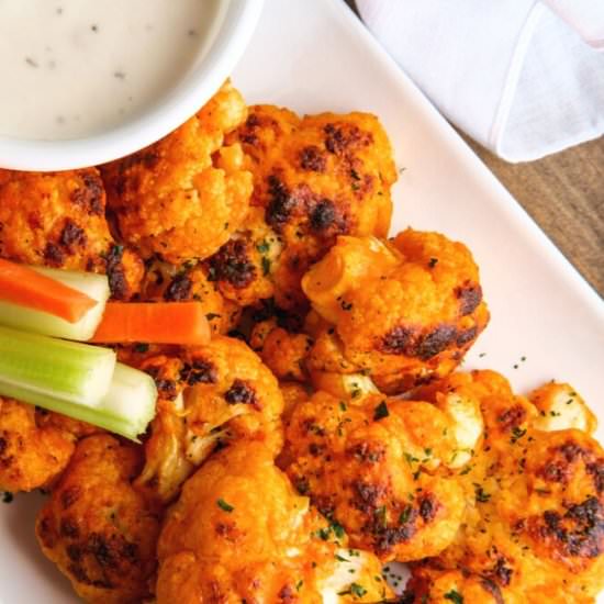 Grilled BBQ Cauliflower Wings - Recipe photo by theonlinegrill