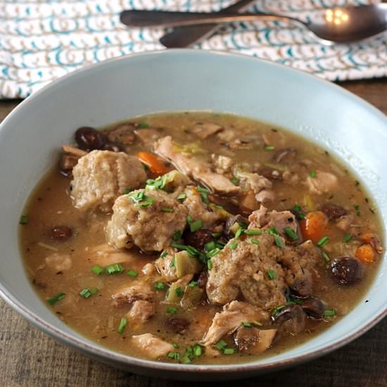 Chicken and rye dumplings - Recipe photo by Food Gal