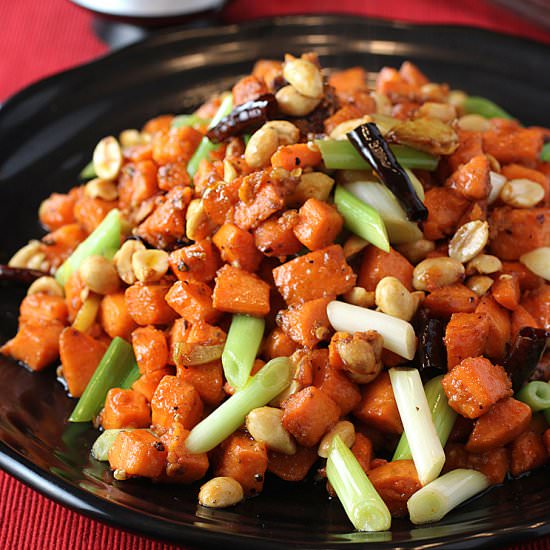 Kung Pao sweet potatoes - Recipe photo by Food Gal