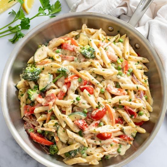Pasta Primavera - Recipe photo by TheCozyCook