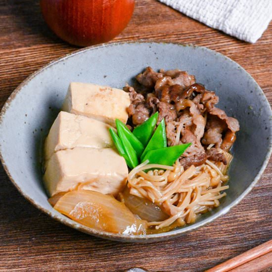 Simmered Beef and Tofu (Niku Dofu) - Recipe photo by Sudachi Recipes