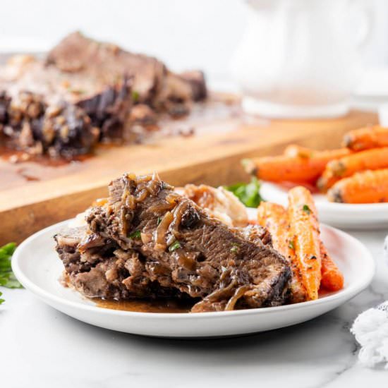 Crockpot Beef Brisket Recipe - Recipe photo by thefreshcooky