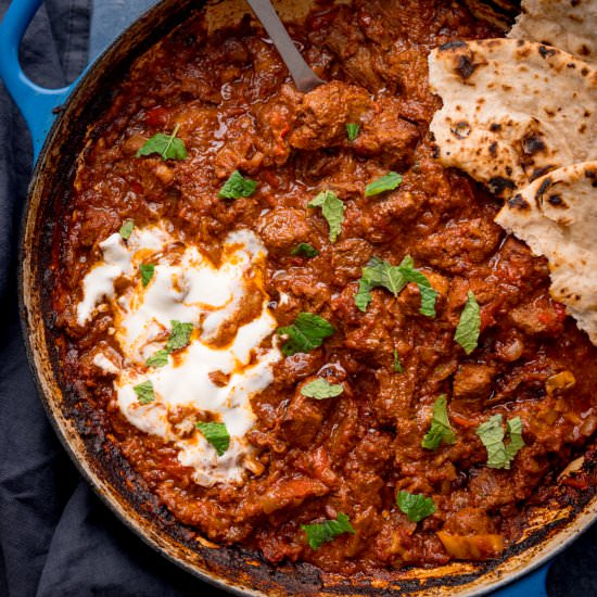 Beef Rogan Josh - Recipe photo by KitchenSanctuary