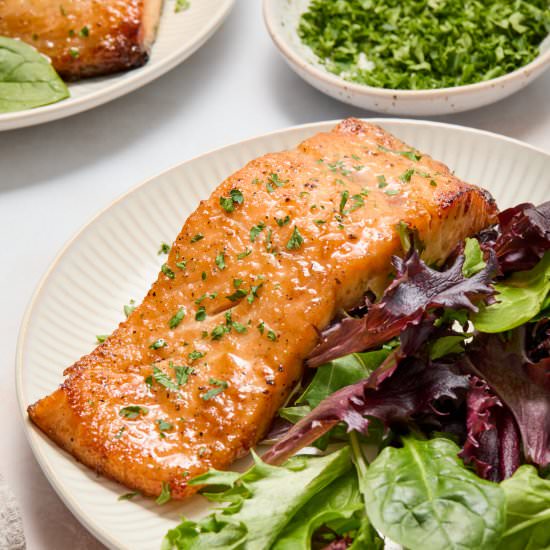 Air Fryer Brown Sugar Glazed Salmon - Recipe photo by pumpkinnspice
