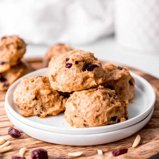 Almond Cranberry Breakfast Cookies - Recipe photo by wholefully