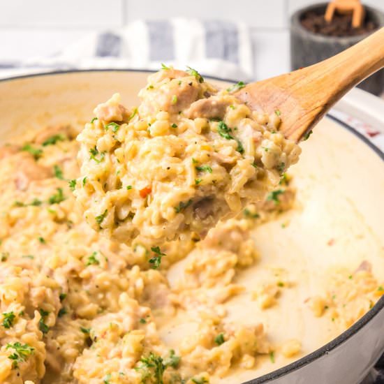 Creamy Chicken And Rice (One Pot!) - Recipe photo by OnMyKidsPlate