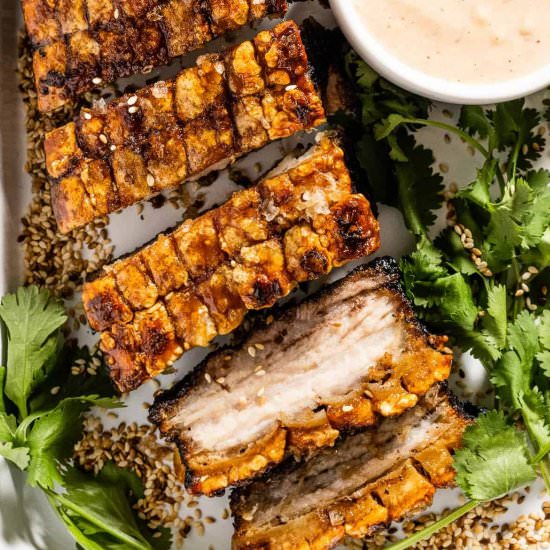 Maple Glazed Pork Belly - Recipe photo by The Endless Meal