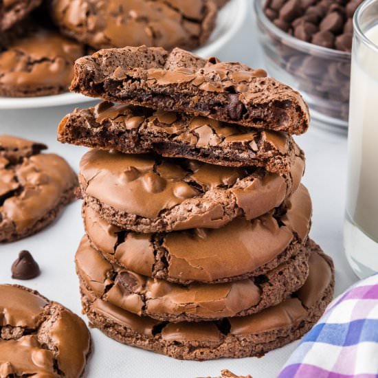 Fudgy Flourless Brownie Cookies - Recipe photo by OnMyKidsPlate