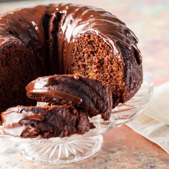 Chocolate orange bundt cake - Recipe photo by Recipe Crumbs