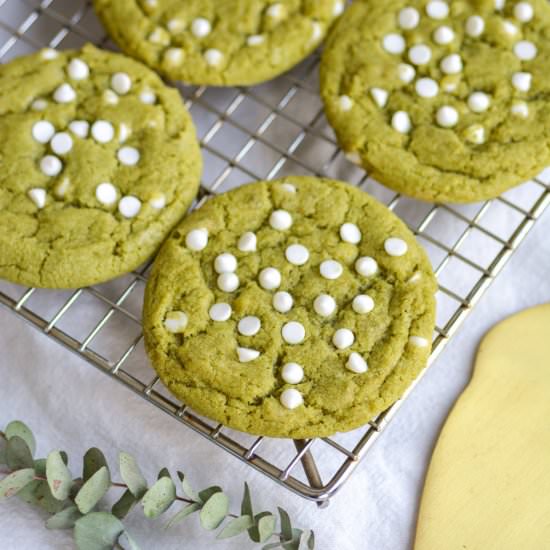 Vegan Matcha Cookies - Recipe photo by earthly provisions