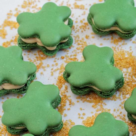 St. Patrick's Day Shamrock Macarons - Recipe photo by homebodyeats