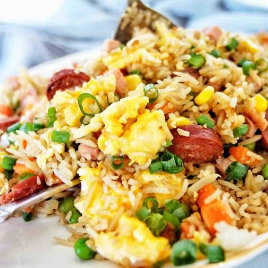 Chorizo Fried Rice - Recipe photo by SweetCaramelSunday