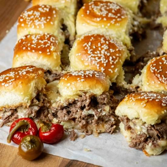 Philly Cheesesteak Sliders - Recipe photo by JawnsICooked