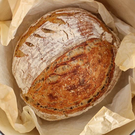 Oatmeal Sourdough Bread - Recipe photo by zest and flour