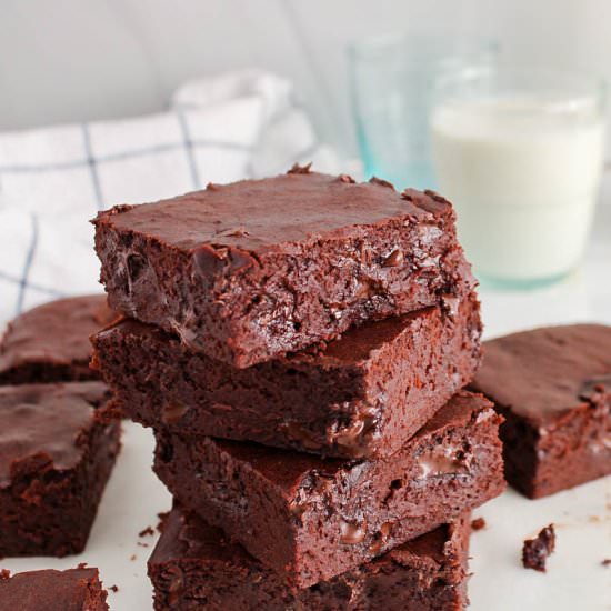 Sourdough Discard Brownies - Recipe photo by zest and flour