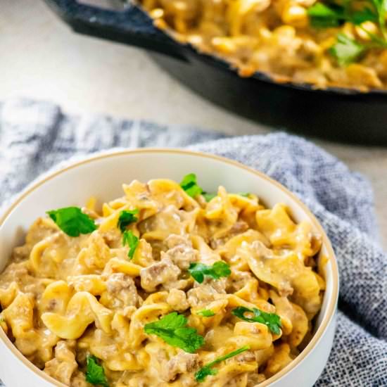 Beef Stroganoff Hamburger Helper - Recipe photo by JawnsICooked