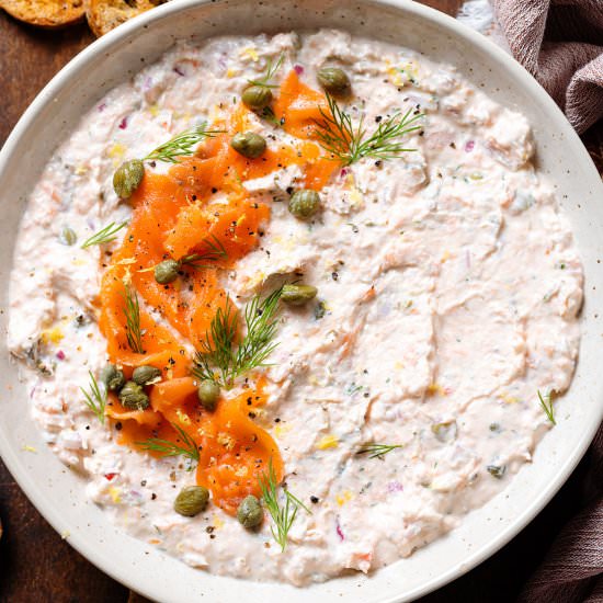 smoked salmon dip - Recipe photo by thehealthfulideas