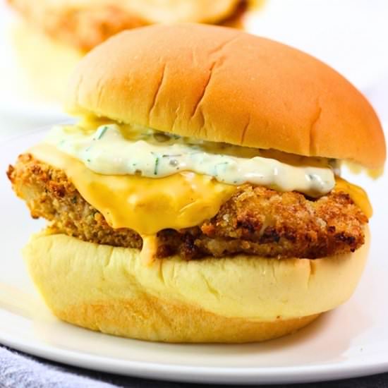 air fryer breaded fish sandwiches - Recipe photo by nowcookthis