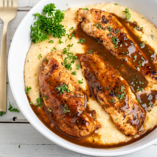 Chicken and Grits - Recipe photo by biscuitsandburlap
