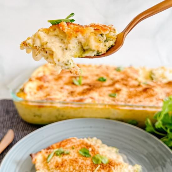 Vegan Alfredo Broccoli Lasagna - Recipe photo by kyleeskitchen
