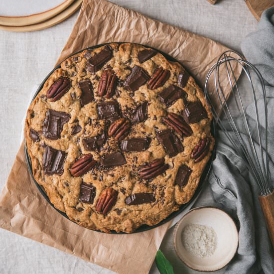 Giant Chocolate Chip Cookie Recipe - Recipe photo by zesttangerine