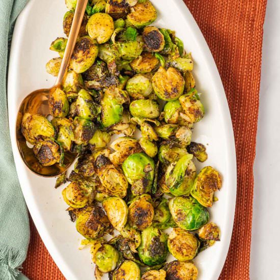 Charred Brussels Sprouts - Recipe photo by debsdailydish
