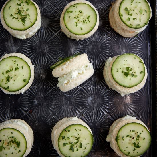 Cucumber Sandwiches - Recipe photo by Barbara Curry