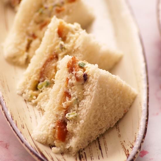 Gulab Jamun Tea Sandwiches - Recipe photo by blend with spices