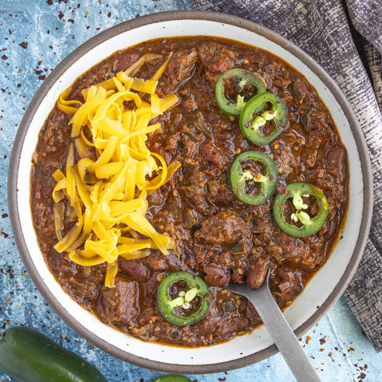Brisket Chili - Recipe photo by ChiliPepperMadness