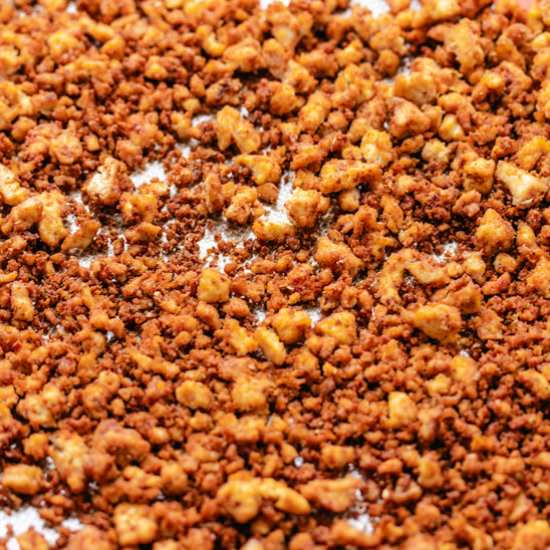 Tofu Meat Crumbles - Recipe photo by Three Little Chickpeas