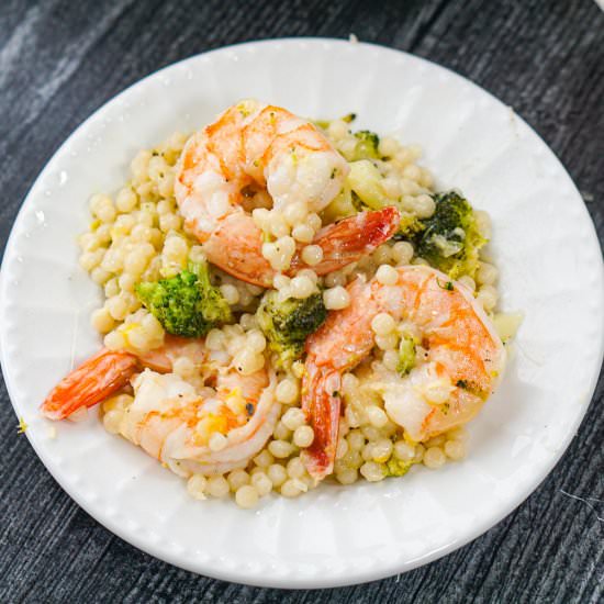 Parmesan Couscous and Shrimp - Recipe photo by MyLifeCookbook